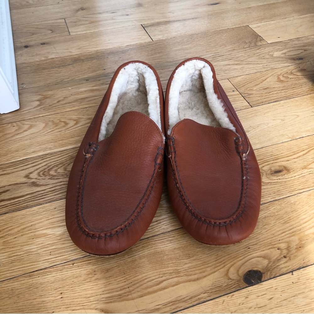 Allen Edmonds | Leather Shearling Slippers